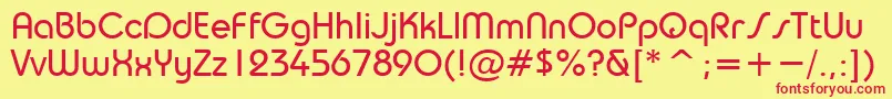 TrsN Font – Red Fonts on Yellow Background