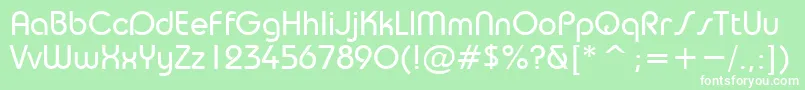 TrsN Font – White Fonts on Green Background