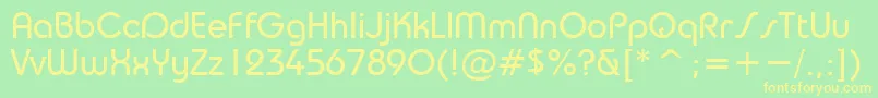 TrsN Font – Yellow Fonts on Green Background
