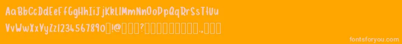 Шрифт Fishermills – розовые шрифты на оранжевом фоне