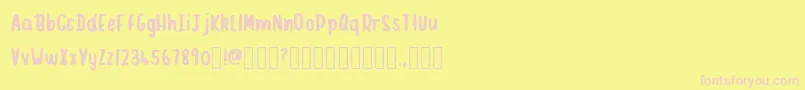 Fishermills Font – Pink Fonts on Yellow Background