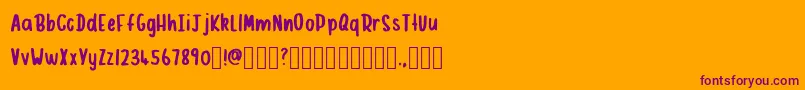 Fishermills Font – Purple Fonts on Orange Background