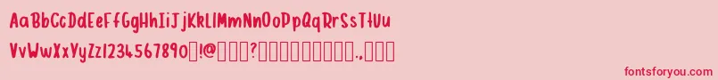 Fishermills Font – Red Fonts on Pink Background