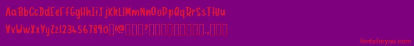 Fishermills Font – Red Fonts on Purple Background