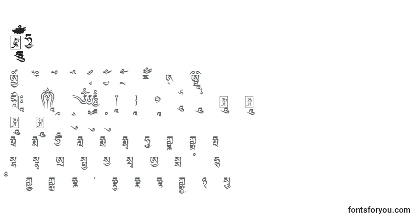 Fuente Tibetanmachineweb7 - alfabeto, números, caracteres especiales