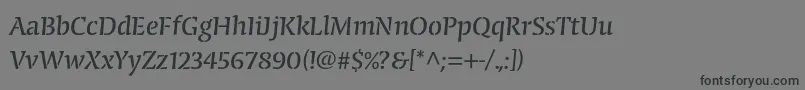 CongabravastencilstdReg Font – Black Fonts on Gray Background