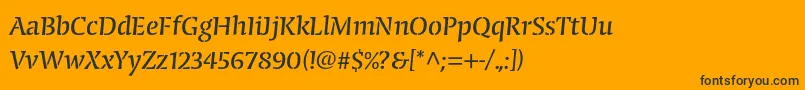 CongabravastencilstdReg-Schriftart – Schwarze Schriften auf orangefarbenem Hintergrund