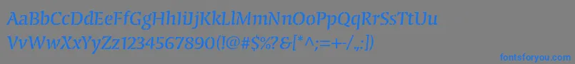 CongabravastencilstdReg Font – Blue Fonts on Gray Background