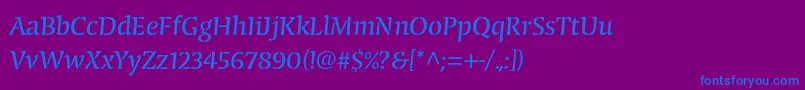 CongabravastencilstdReg Font – Blue Fonts on Purple Background