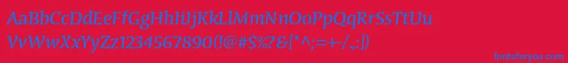 CongabravastencilstdReg Font – Blue Fonts on Red Background