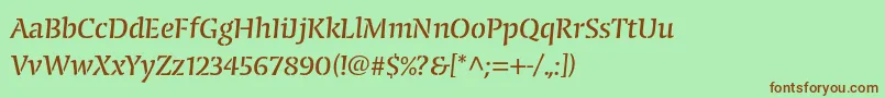 CongabravastencilstdReg Font – Brown Fonts on Green Background