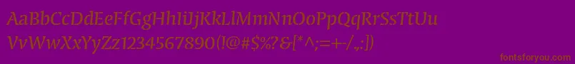 CongabravastencilstdReg Font – Brown Fonts on Purple Background