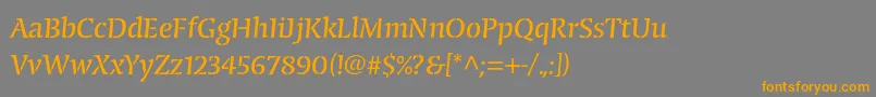 CongabravastencilstdReg Font – Orange Fonts on Gray Background