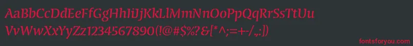 CongabravastencilstdReg Font – Red Fonts on Black Background