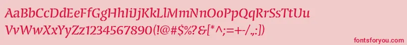 フォントCongabravastencilstdReg – ピンクの背景に赤い文字
