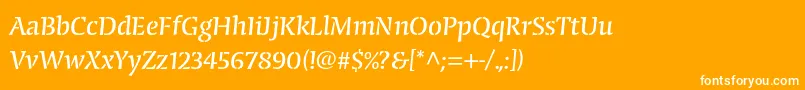 CongabravastencilstdReg Font – White Fonts on Orange Background