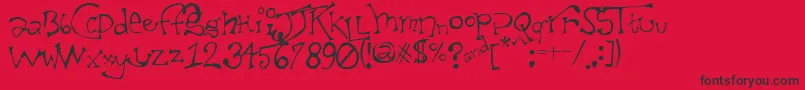 Taxii Font – Black Fonts on Red Background