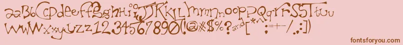 Taxii Font – Brown Fonts on Pink Background