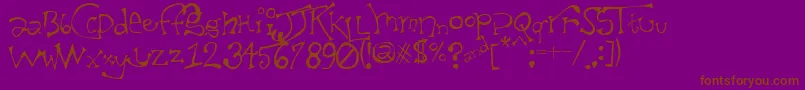 Taxii Font – Brown Fonts on Purple Background