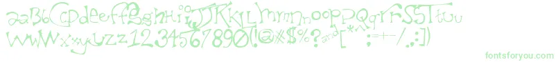 Taxii Font – Green Fonts on White Background