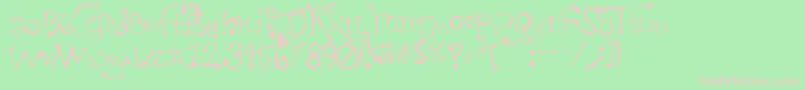 Taxii Font – Pink Fonts on Green Background