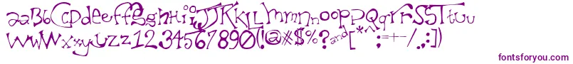 Taxii Font – Purple Fonts on White Background