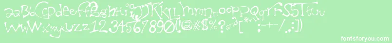 Taxii Font – White Fonts on Green Background