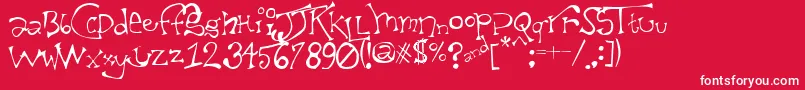 Taxii Font – White Fonts on Red Background