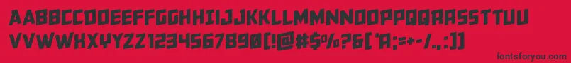 Buchananrotal Font – Black Fonts on Red Background