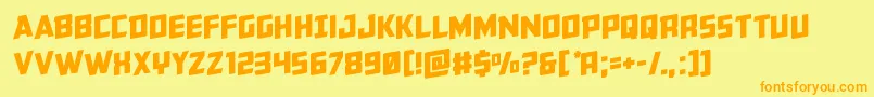 Buchananrotal Font – Orange Fonts on Yellow Background