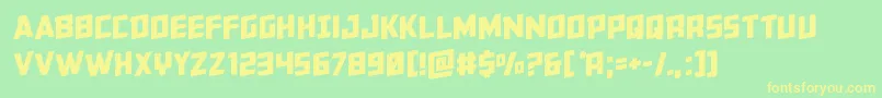 Więcej informacji o czcionce Buchananrotal Czcionka Buchananrotal – żółte czcionki na zielonym tle