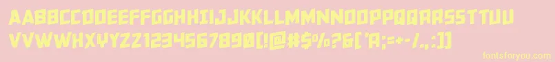 Buchananrotal Font – Yellow Fonts on Pink Background