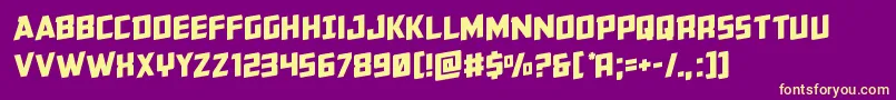 Buchananrotal Font – Yellow Fonts on Purple Background
