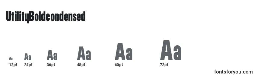 UtilityBoldcondensed Font Sizes