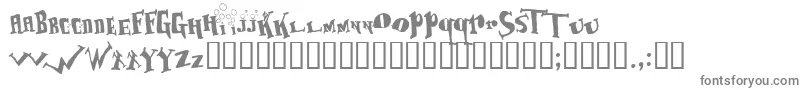 フォントBaozso ffy – 白い背景に灰色の文字