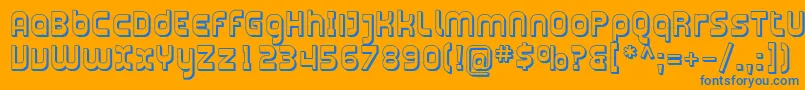 Plasma11 Font – Blue Fonts on Orange Background