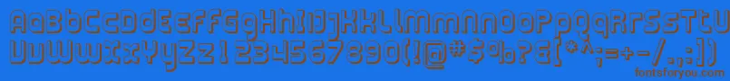 Plasma11 Font – Brown Fonts on Blue Background