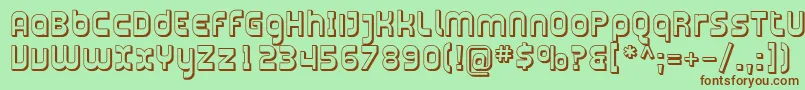 Plasma11 Font – Brown Fonts on Green Background