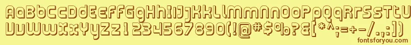 Plasma11 Font – Brown Fonts on Yellow Background