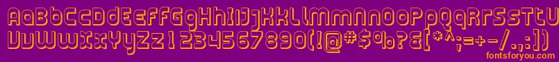 Plasma11 Font – Orange Fonts on Purple Background