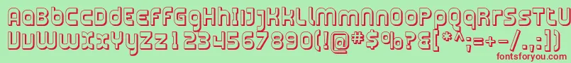 Plasma11-Schriftart – Rote Schriften auf grünem Hintergrund