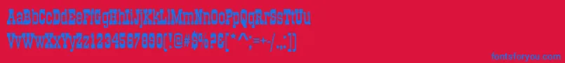 フォントOld Towne No536 D – 赤い背景に青い文字