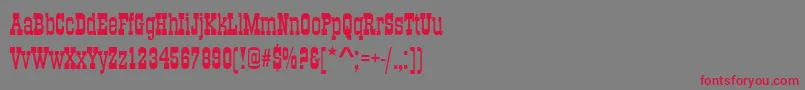 フォントOld Towne No536 D – 赤い文字の灰色の背景