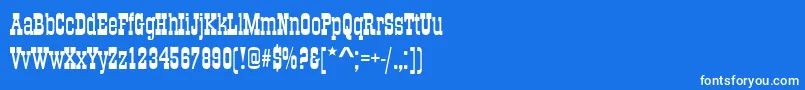 Old Towne No536 D Font – White Fonts on Blue Background