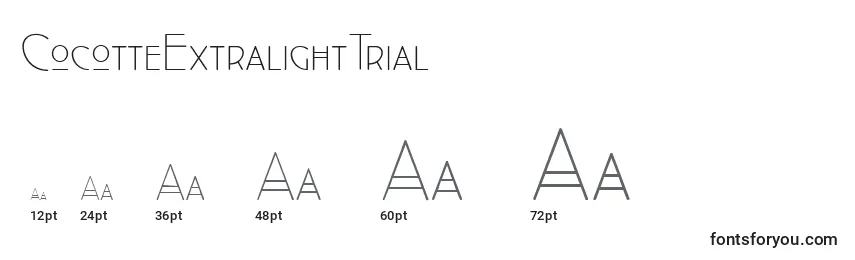 CocotteExtralightTrial Font Sizes