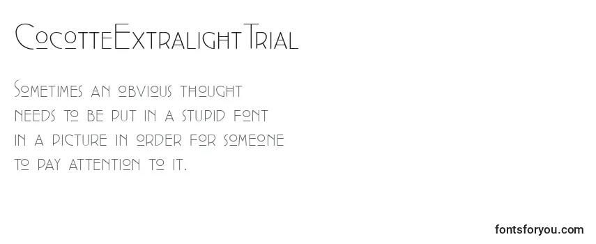 Review of the CocotteExtralightTrial Font