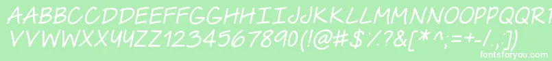 TheUrbanWayThinItalic Font – White Fonts on Green Background