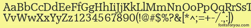 Шрифт AccoladeRegular – чёрные шрифты на жёлтом фоне
