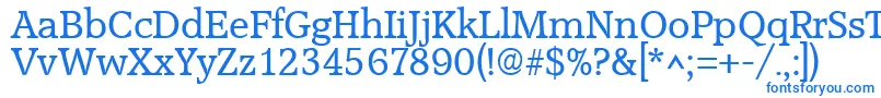 フォントAccoladeRegular – 白い背景に青い文字