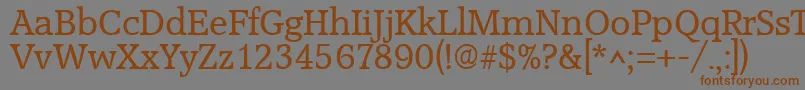 AccoladeRegular-fontti – ruskeat fontit harmaalla taustalla